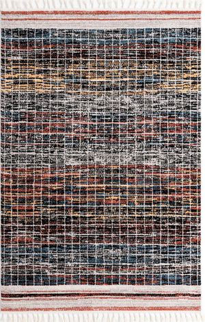 Multicolor 6' x 9' Aramis Rectangle Area Rug Polypropylene With Cotton Backing Easy Clean Living Room Bedroom Dining Office Carpet for Sale at Rug Engine