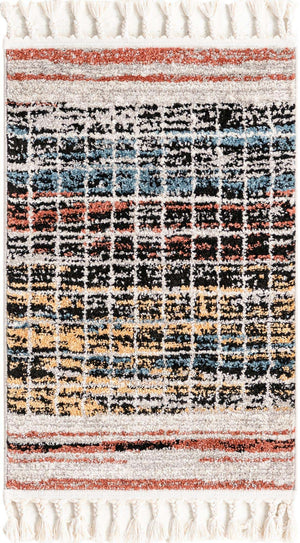 Multicolor 2' x 3' 1 Aramis Rectangle Area Rug Polypropylene With Cotton Backing Easy Clean Living Room Bedroom Dining Office Carpet for Sale at Rug Engine