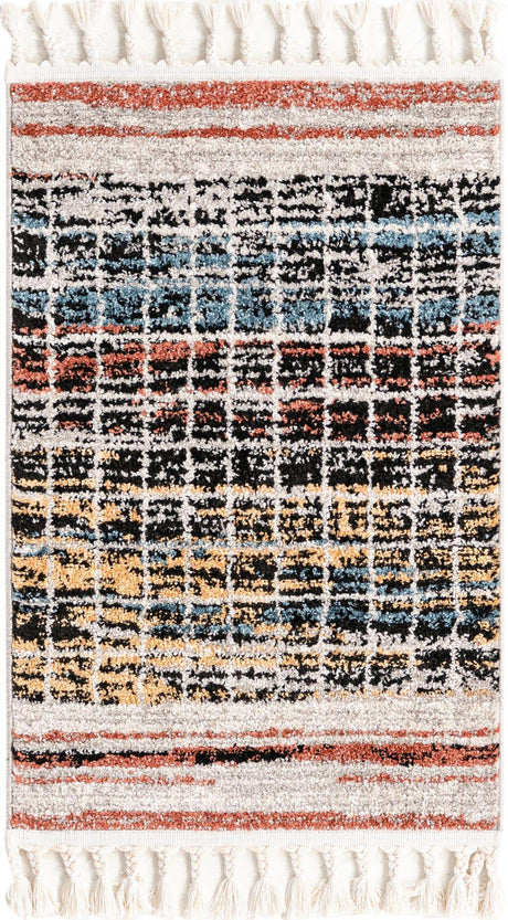 Multicolor 2' x 3' 1 Aramis Rectangle Area Rug Polypropylene With Cotton Backing Easy Clean Living Room Bedroom Dining Office Carpet for Sale at Rug Engine