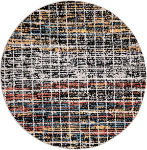 Multicolor 3' 3 x 3' 3 Aramis Round Area Rug Polypropylene With Cotton Backing Easy Clean Living Room Bedroom Dining Office Carpet for Sale at Rug Engine