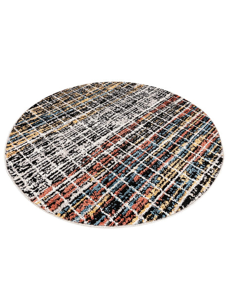 Multicolor 3' 3 x 3' 3 Aramis Round Area Rug Polypropylene With Cotton Backing Easy Clean Living Room Bedroom Dining Office Carpet for Sale at Rug Engine