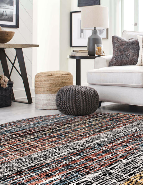 Multicolor 3' 3 x 3' 3 Aramis Round Area Rug Polypropylene With Cotton Backing Easy Clean Living Room Bedroom Dining Office Carpet for Sale at Rug Engine