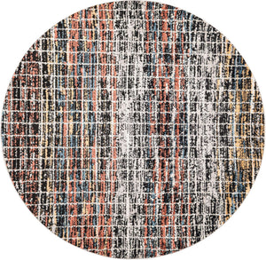 Multicolor 5' 3 x 5' 3 Aramis Round Area Rug Polypropylene With Cotton Backing Easy Clean Living Room Bedroom Dining Office Carpet for Sale at Rug Engine