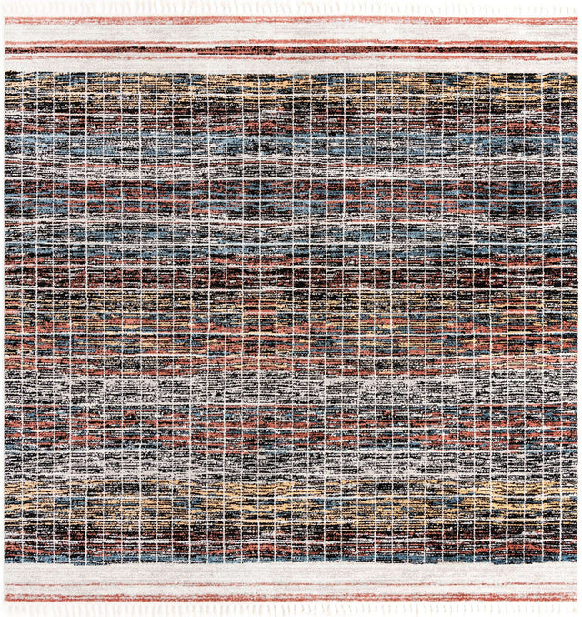 Multicolor 12' x 12' Aramis Square Area Rug Polypropylene With Cotton Backing Easy Clean Living Room Bedroom Dining Office Carpet for Sale at Rug Engine