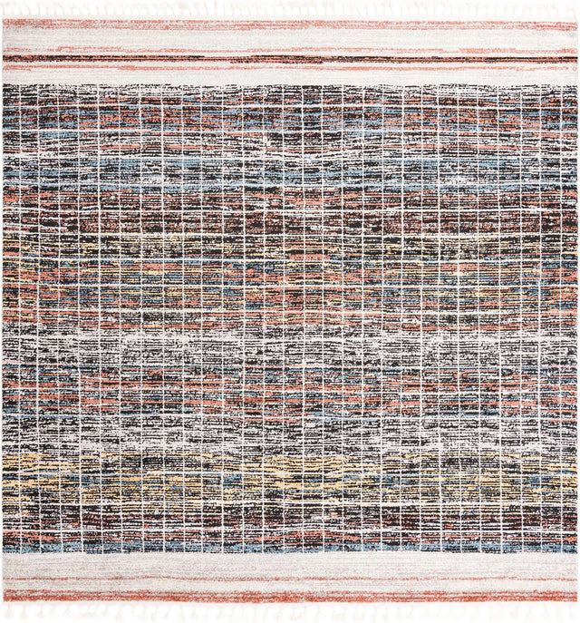 Multicolor 10' x 10' Aramis Square Area Rug Polypropylene With Cotton Backing Easy Clean Living Room Bedroom Dining Office Carpet for Sale at Rug Engine