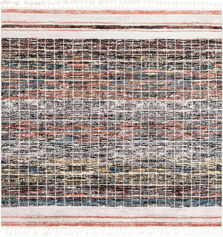 Multicolor 7' 10 x 7' 10 Aramis Square Area Rug Polypropylene With Cotton Backing Easy Clean Living Room Bedroom Dining Office Carpet for Sale at Rug Engine