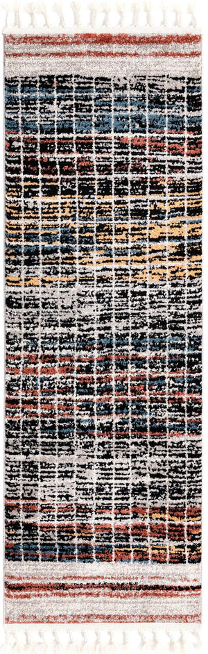 Multicolor 2' x 6' Aramis Runner Area Rug Polypropylene With Cotton Backing Easy Clean Living Room Bedroom Dining Office Carpet for Sale at Rug Engine
