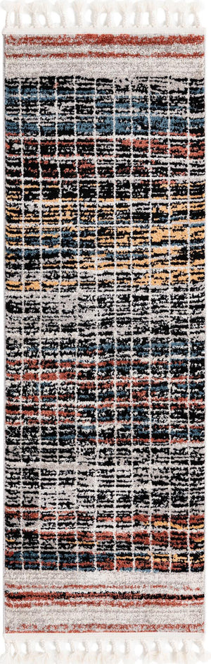 Multicolor 2' x 6' Aramis Runner Area Rug Polypropylene With Cotton Backing Easy Clean Living Room Bedroom Dining Office Carpet for Sale at Rug Engine