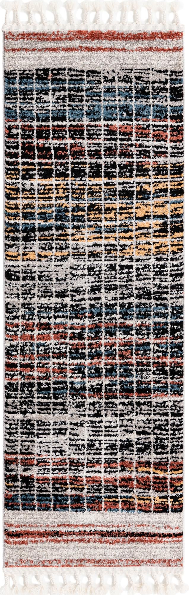 Multicolor 2' x 6' Aramis Runner Area Rug Polypropylene With Cotton Backing Easy Clean Living Room Bedroom Dining Office Carpet for Sale at Rug Engine