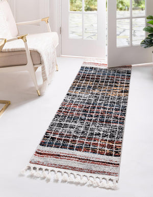 Multicolor 2' 7 x 13' Aramis Runner Area Rug Polypropylene With Cotton Backing Easy Clean Living Room Bedroom Dining Office Carpet for Sale at Rug Engine