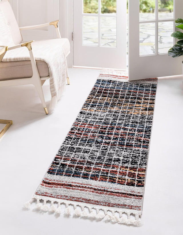 Multicolor 2' 7 x 13' Aramis Runner Area Rug Polypropylene With Cotton Backing Easy Clean Living Room Bedroom Dining Office Carpet for Sale at Rug Engine