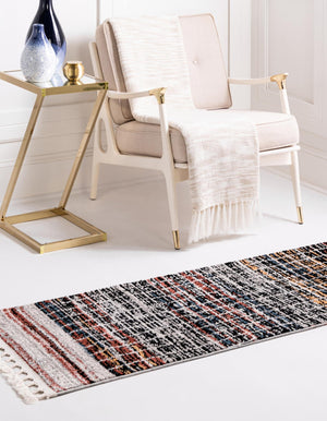 Multicolor 2' x 6' Aramis Runner Area Rug Polypropylene With Cotton Backing Easy Clean Living Room Bedroom Dining Office Carpet for Sale at Rug Engine