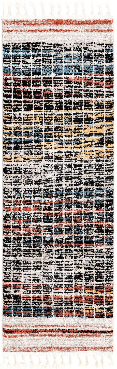 Multicolor 2' x 6' Aramis Runner Area Rug Polypropylene With Cotton Backing Easy Clean Living Room Bedroom Dining Office Carpet for Sale at Rug Engine