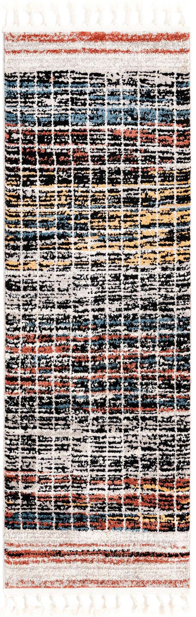 Multicolor 2' x 6' Aramis Runner Area Rug Polypropylene With Cotton Backing Easy Clean Living Room Bedroom Dining Office Carpet for Sale at Rug Engine
