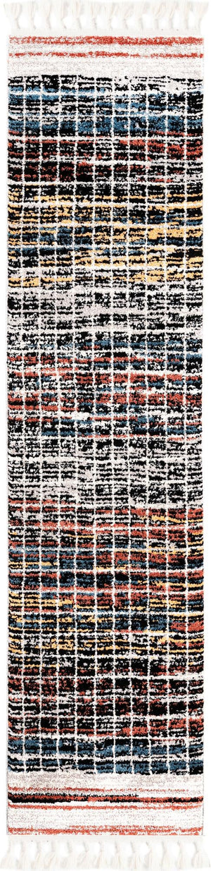Multicolor 2' x 8' Aramis Runner Area Rug Polypropylene With Cotton Backing Easy Clean Living Room Bedroom Dining Office Carpet for Sale at Rug Engine