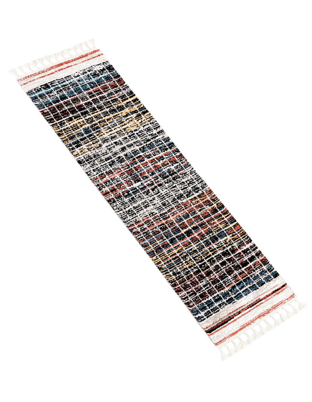 Multicolor 2' x 8' Aramis Runner Area Rug Polypropylene With Cotton Backing Easy Clean Living Room Bedroom Dining Office Carpet for Sale at Rug Engine
