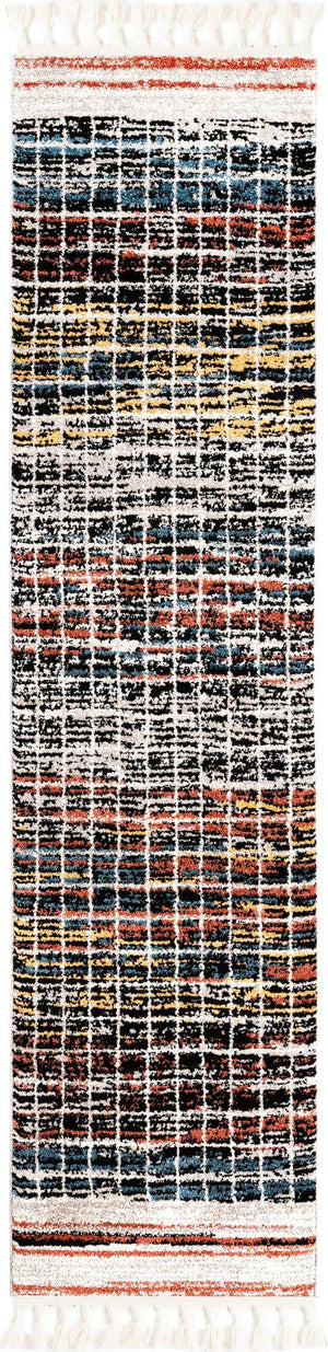 Multicolor 2' x 8' Aramis Runner Area Rug Polypropylene With Cotton Backing Easy Clean Living Room Bedroom Dining Office Carpet for Sale at Rug Engine