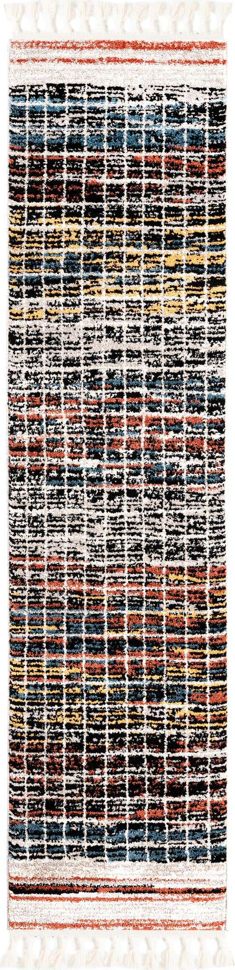 Multicolor 2' x 8' Aramis Runner Area Rug Polypropylene With Cotton Backing Easy Clean Living Room Bedroom Dining Office Carpet for Sale at Rug Engine
