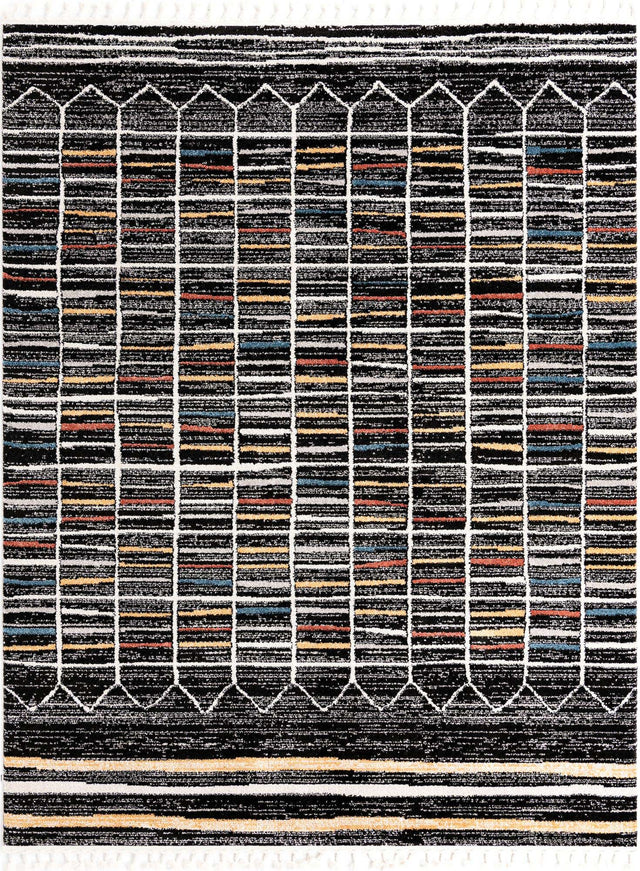 Multicolor 8' x 10' Aramis Rectangle Area Rug Polypropylene With Cotton Backing Easy Clean Living Room Bedroom Dining Office Carpet for Sale at Rug Engine