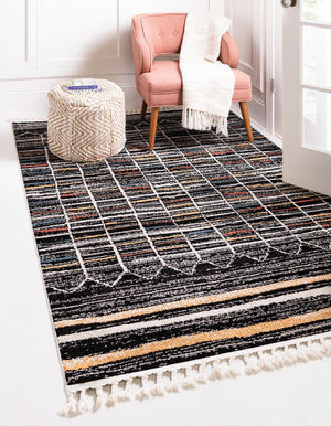 Multicolor 9' x 12' Aramis Rectangle Area Rug Polypropylene With Cotton Backing Easy Clean Living Room Bedroom Dining Office Carpet for Sale at Rug Engine