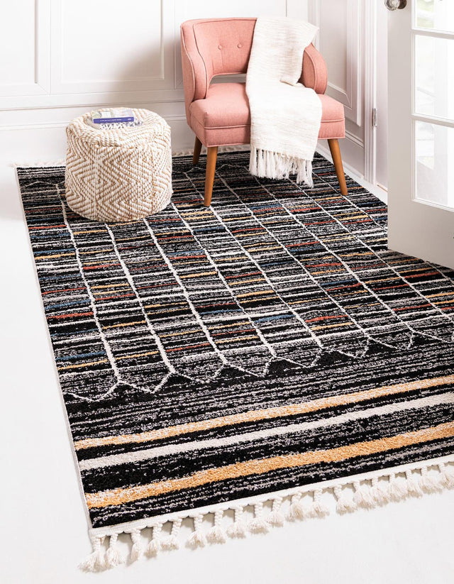 Multicolor 8' x 10' Aramis Rectangle Area Rug Polypropylene With Cotton Backing Easy Clean Living Room Bedroom Dining Office Carpet for Sale at Rug Engine