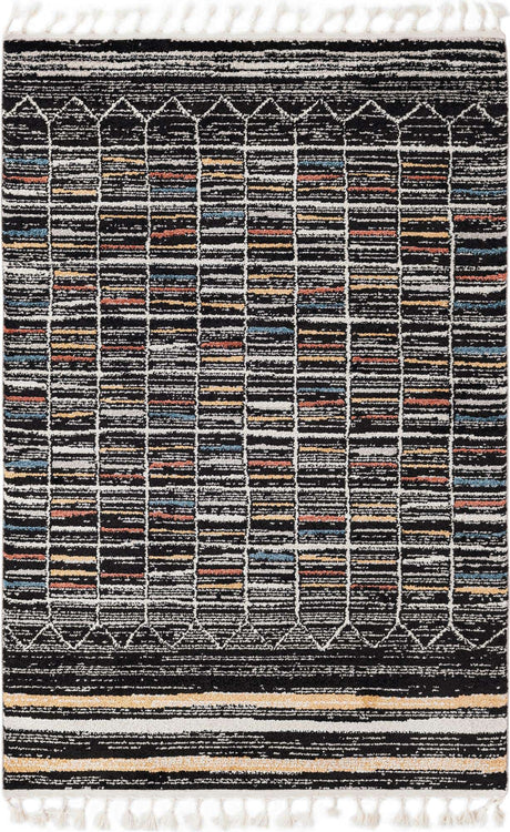 Multicolor 4' x 6' Aramis Rectangle Area Rug Polypropylene With Cotton Backing Easy Clean Living Room Bedroom Dining Office Carpet for Sale at Rug Engine