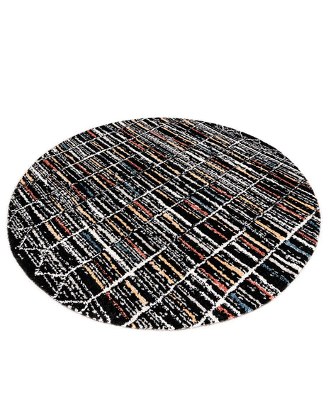 Multicolor 3' 3 x 3' 3 Aramis Round Area Rug Polypropylene With Cotton Backing Easy Clean Living Room Bedroom Dining Office Carpet for Sale at Rug Engine