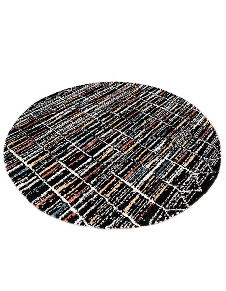 Multicolor 3' 3 x 3' 3 Aramis Round Area Rug Polypropylene With Cotton Backing Easy Clean Living Room Bedroom Dining Office Carpet for Sale at Rug Engine