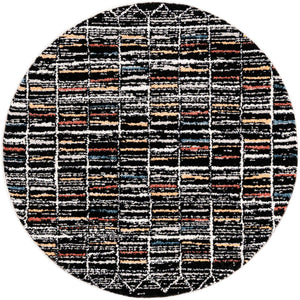 Multicolor 3' 3 x 3' 3 Aramis Round Area Rug Polypropylene With Cotton Backing Easy Clean Living Room Bedroom Dining Office Carpet for Sale at Rug Engine