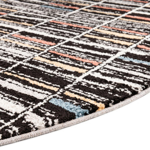 Multicolor 10' x 10' Aramis Round Area Rug Polypropylene With Cotton Backing Easy Clean Living Room Bedroom Dining Office Carpet for Sale at Rug Engine