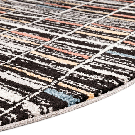 Multicolor 10' x 10' Aramis Round Area Rug Polypropylene With Cotton Backing Easy Clean Living Room Bedroom Dining Office Carpet for Sale at Rug Engine