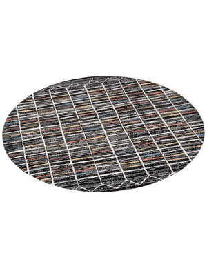 Multicolor 7' x 7' Aramis Round Area Rug Polypropylene With Cotton Backing Easy Clean Living Room Bedroom Dining Office Carpet for Sale at Rug Engine