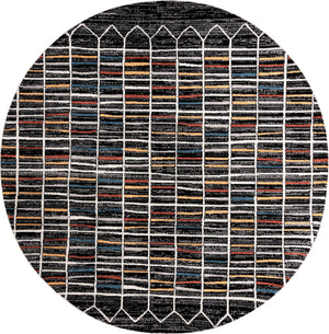 Multicolor 10' x 10' Aramis Round Area Rug Polypropylene With Cotton Backing Easy Clean Living Room Bedroom Dining Office Carpet for Sale at Rug Engine