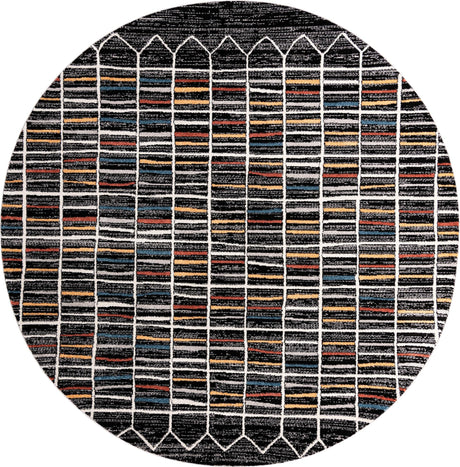 Multicolor 10' x 10' Aramis Round Area Rug Polypropylene With Cotton Backing Easy Clean Living Room Bedroom Dining Office Carpet for Sale at Rug Engine