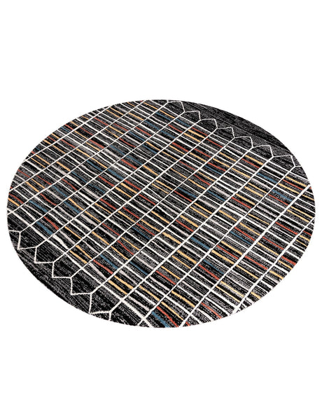 Multicolor 10' x 10' Aramis Round Area Rug Polypropylene With Cotton Backing Easy Clean Living Room Bedroom Dining Office Carpet for Sale at Rug Engine