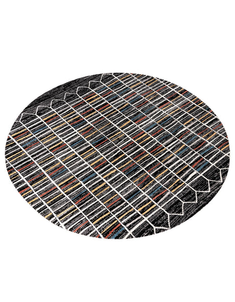 Multicolor 10' x 10' Aramis Round Area Rug Polypropylene With Cotton Backing Easy Clean Living Room Bedroom Dining Office Carpet for Sale at Rug Engine
