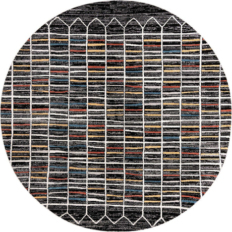 Multicolor 10' x 10' Aramis Round Area Rug Polypropylene With Cotton Backing Easy Clean Living Room Bedroom Dining Office Carpet for Sale at Rug Engine