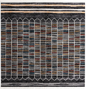 Multicolor 12' x 12' Aramis Square Area Rug Polypropylene With Cotton Backing Easy Clean Living Room Bedroom Dining Office Carpet for Sale at Rug Engine