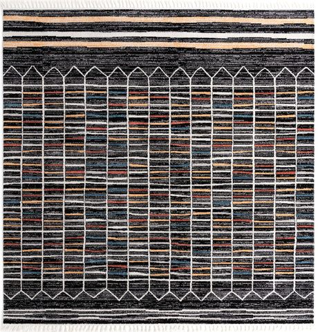 Multicolor 12' x 12' Aramis Square Area Rug Polypropylene With Cotton Backing Easy Clean Living Room Bedroom Dining Office Carpet for Sale at Rug Engine