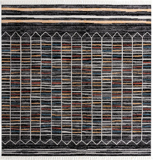 Multicolor 12' x 12' Aramis Square Area Rug Polypropylene With Cotton Backing Easy Clean Living Room Bedroom Dining Office Carpet for Sale at Rug Engine