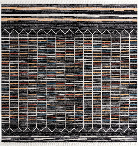 Multicolor 12' x 12' Aramis Square Area Rug Polypropylene With Cotton Backing Easy Clean Living Room Bedroom Dining Office Carpet for Sale at Rug Engine