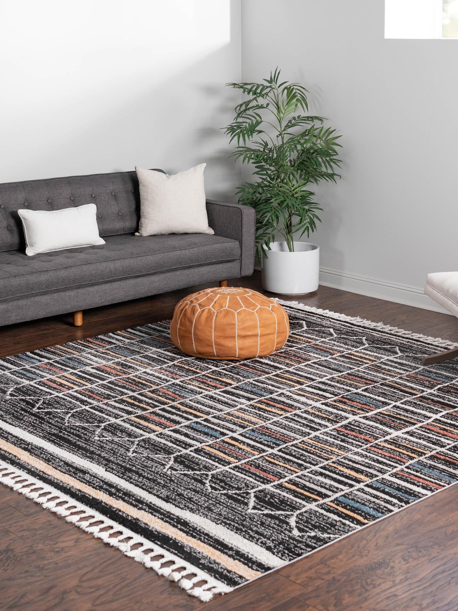 Multicolor 10' x 10' Aramis Square Area Rug Polypropylene With Cotton Backing Easy Clean Living Room Bedroom Dining Office Carpet for Sale at Rug Engine