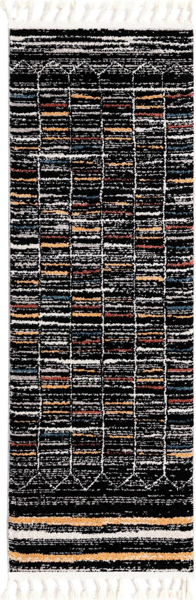 Multicolor 2' x 6' Aramis Runner Area Rug Polypropylene With Cotton Backing Easy Clean Living Room Bedroom Dining Office Carpet for Sale at Rug Engine