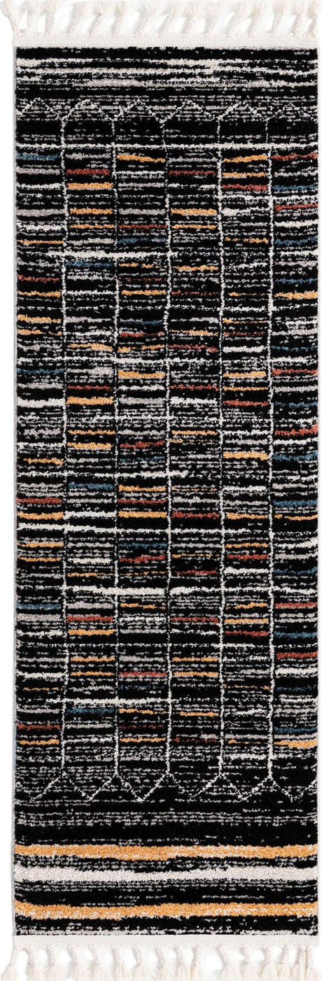 Multicolor 2' x 6' Aramis Runner Area Rug Polypropylene With Cotton Backing Easy Clean Living Room Bedroom Dining Office Carpet for Sale at Rug Engine