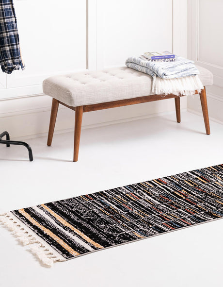 Multicolor 2' x 8' Aramis Runner Area Rug Polypropylene With Cotton Backing Easy Clean Living Room Bedroom Dining Office Carpet for Sale at Rug Engine