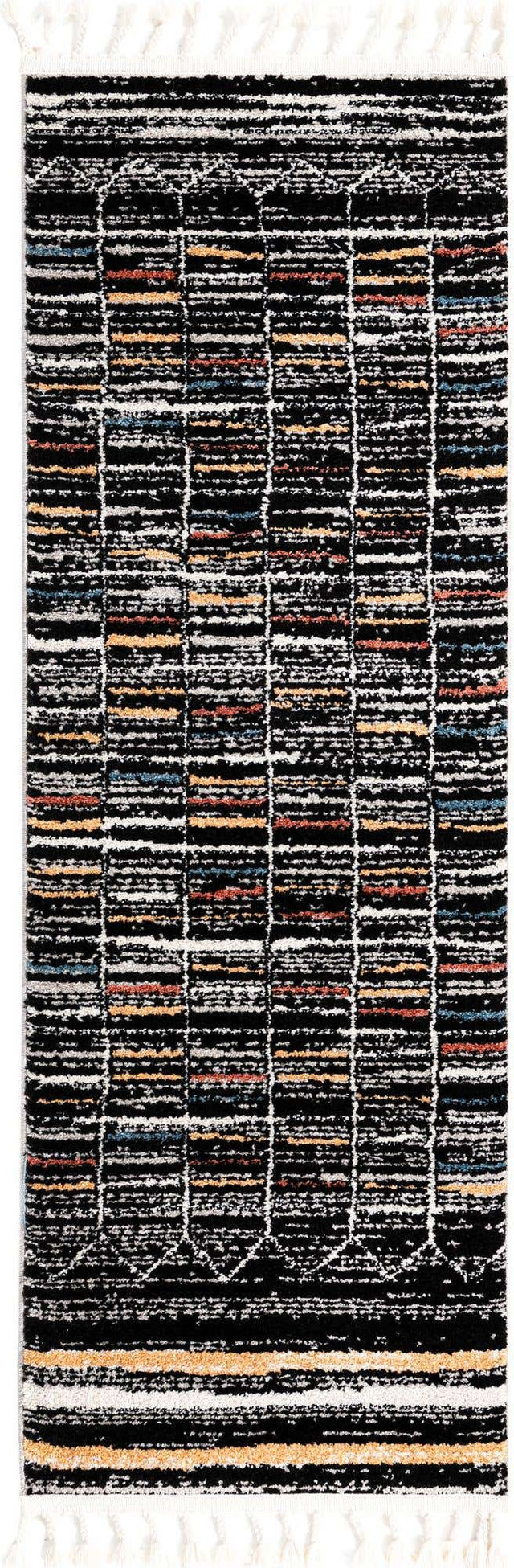 Multicolor 2' x 6' Aramis Runner Area Rug Polypropylene With Cotton Backing Easy Clean Living Room Bedroom Dining Office Carpet for Sale at Rug Engine