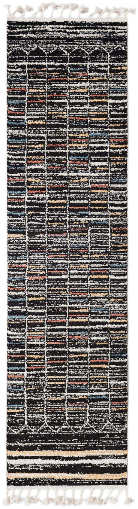 Multicolor 2' x 8' Aramis Runner Area Rug Polypropylene With Cotton Backing Easy Clean Living Room Bedroom Dining Office Carpet for Sale at Rug Engine