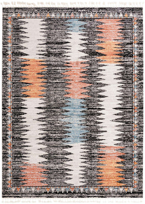 Multicolor 9' x 12' Aramis Rectangle Area Rug Polypropylene With Cotton Backing Easy Clean Living Room Bedroom Dining Office Carpet for Sale at Rug Engine