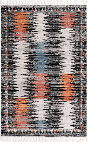 Multicolor 5' 3 x 8' Aramis Rectangle Area Rug Polypropylene With Cotton Backing Easy Clean Living Room Bedroom Dining Office Carpet for Sale at Rug Engine