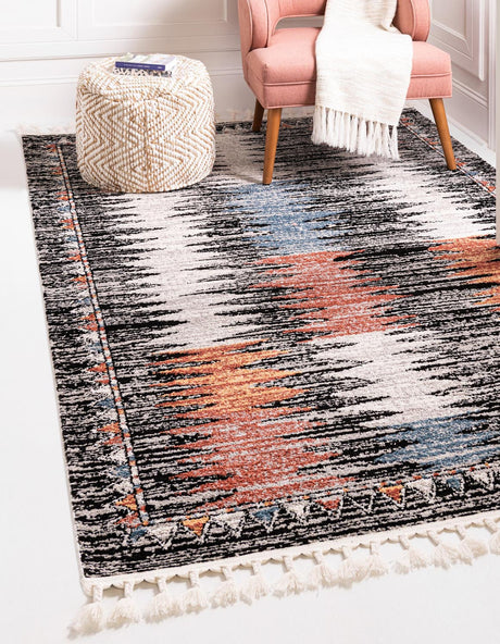Multicolor 9' x 12' Aramis Rectangle Area Rug Polypropylene With Cotton Backing Easy Clean Living Room Bedroom Dining Office Carpet for Sale at Rug Engine